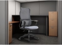 OFFICE CHAIR LATI-H (2 IN 1) HIGH BACK MESH BLACK